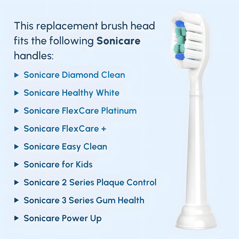 Replacement Toothbrush Heads Compatible with Philips Sonicare Electric Toothbrush Brush Head 1100 2100 4100 5100 5300 6100 7500
