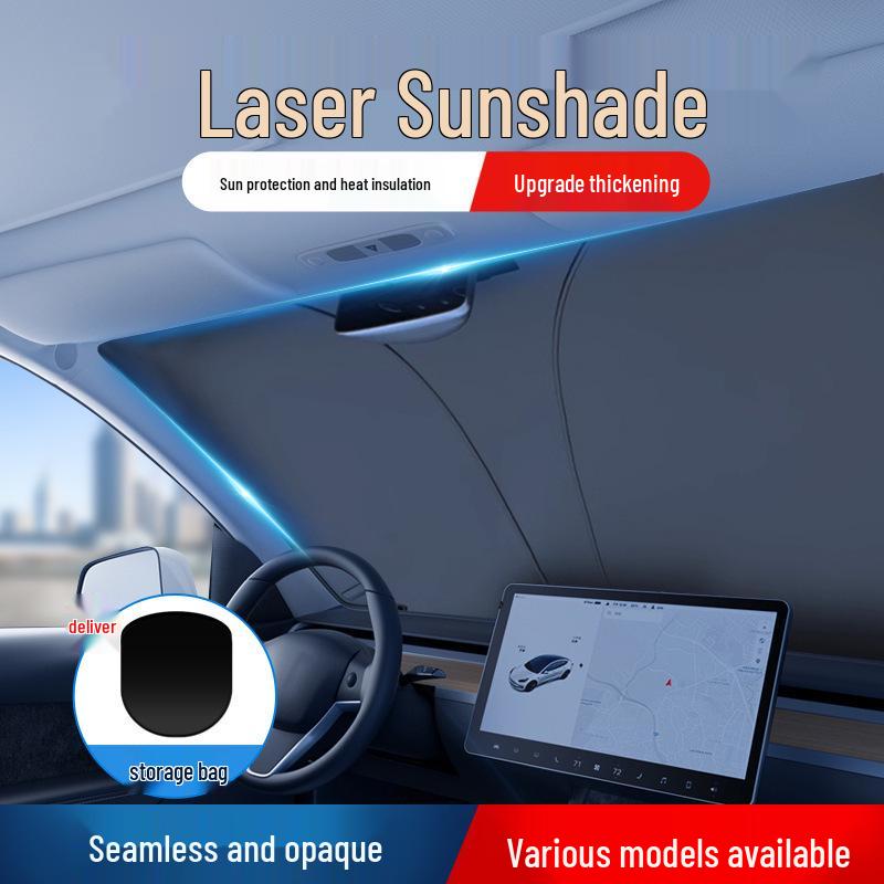 Car Windshield Laser Sunshade: Heat Insulation & Privacy Curtain