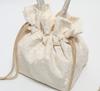 [Hasegawa] Lace Drawstring Bag with Handle, Suitable for Japanese Clothing, Kimono, and Yukata, Made In Japan (beige)