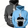 Худі з 3D-принтом Rap Eminem для чоловіків та жінок, модне худі з довгим рукавом, світшот, оверсайз, спортивний костюм, осінній, зимовий одяг, новий Moletom