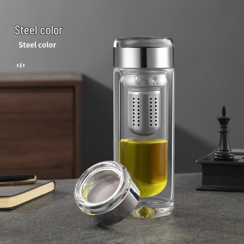

OLOEY 380ml Hand-Blown Double-Wall Crystal Glass Tumbler