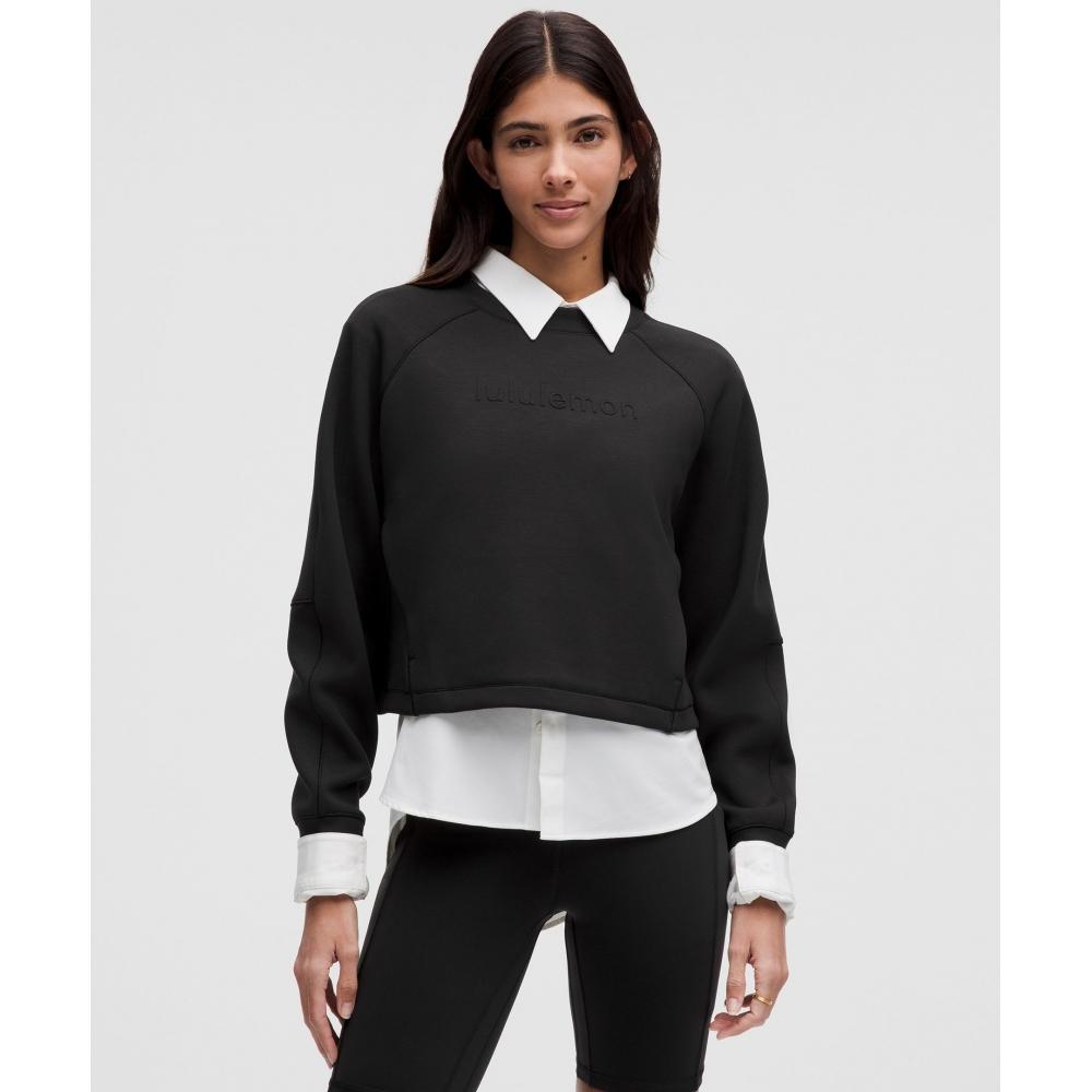 

Lululemon Smooth Spacer Cropped Pullover Graphic Black 8