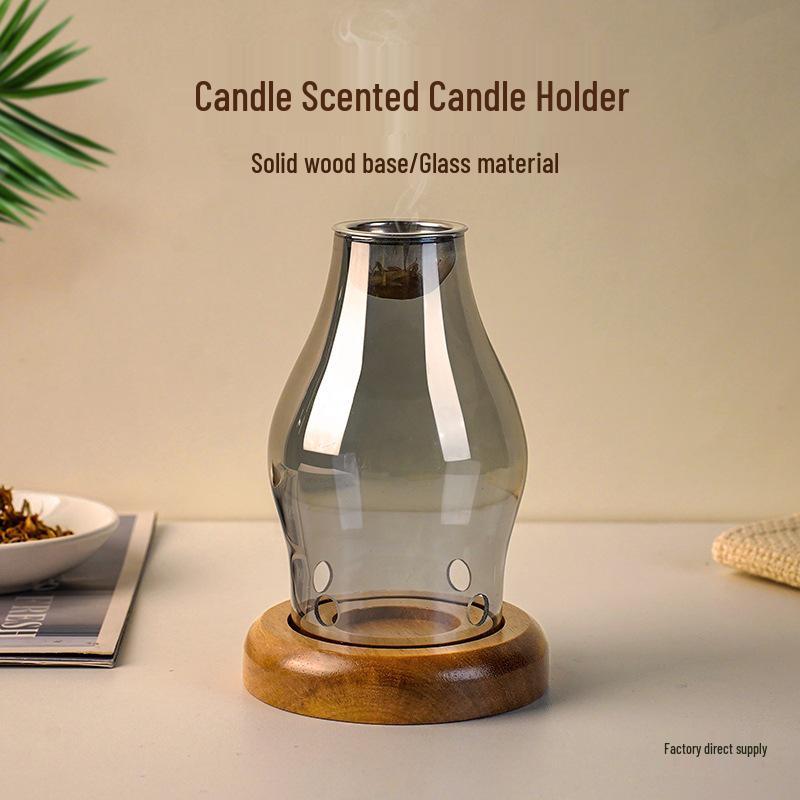 Glass Aromatherapy Incense Burner for Agarwood and Sandalwood with Candle Lamp Feature