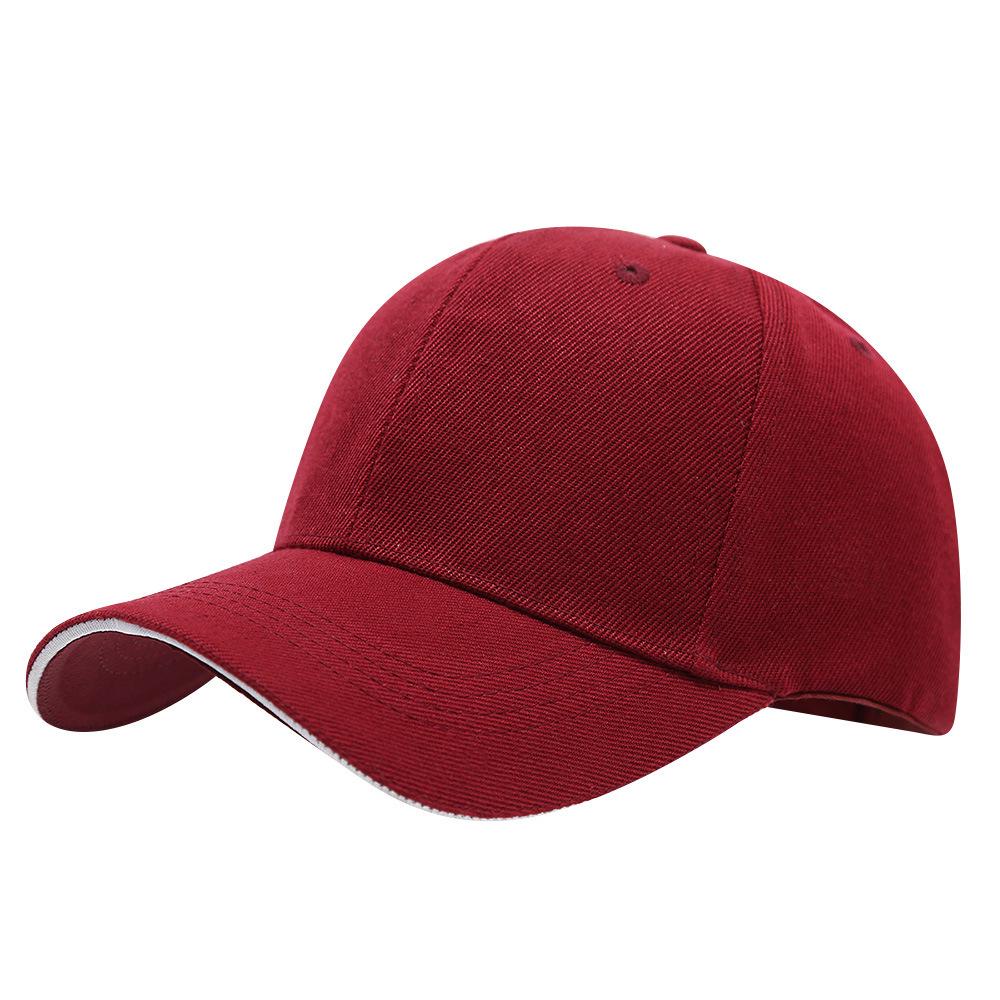 Custom Logo Solid Color Six-Panel Brushed Cotton Baseball Cap