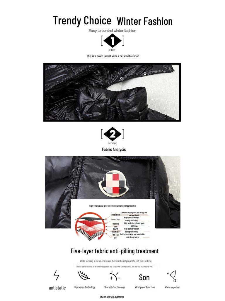 2025 Mengjia Unisex Glänzende Daunenjacke, Winter Warm, Verdickt für Paare