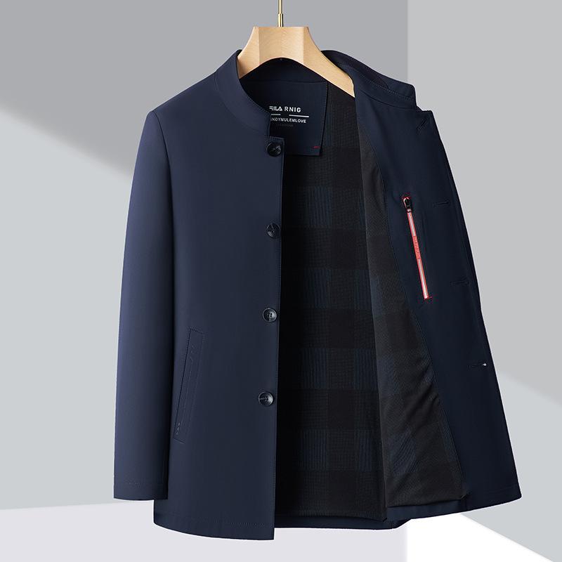 Vårnye mulberry silkejakke herre vår- og høststativ krage business casual strykefri jakke