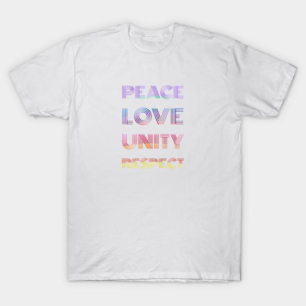 Unisex Fashion TShirt Peace Love Unity Respect Print TShirt Plus Size S-5XL T-Shirt 100%Cotton Tops O Neck Short Sleeve Tees