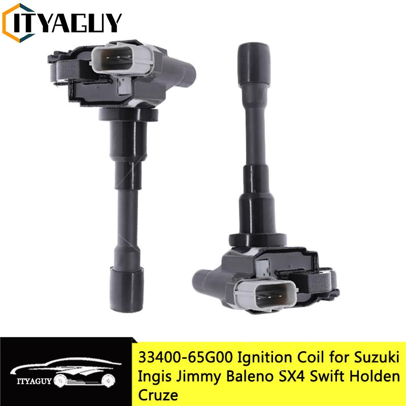 

2 катушки зажигания 33400-65G00 3341065G00 33410-77E01 для Suzuki Ingis Jimmy Baleno SX4 Swift Holden Cruze YG M13A M15A M16A