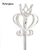 Silver White Alloy Leaf Wands for Girl Princess Wands for Kids Angel Wand for Party Cosplay Costume Wedding Birthday Party 49cm