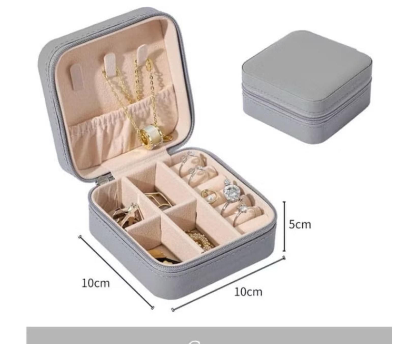 Компактная портативная шкатулка для драгоценностей, дорожный органайзер для драгоценностей, футляр для серег и ожерелий, винтажная компактная шкатулка для драгоценностей One Size