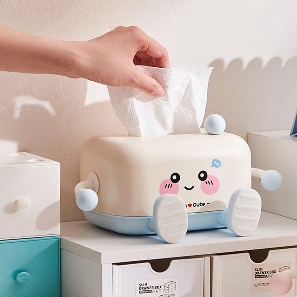 Plastic Paper Towel Holder Large Capacity Napkin Storage Case  Desktop Decoration