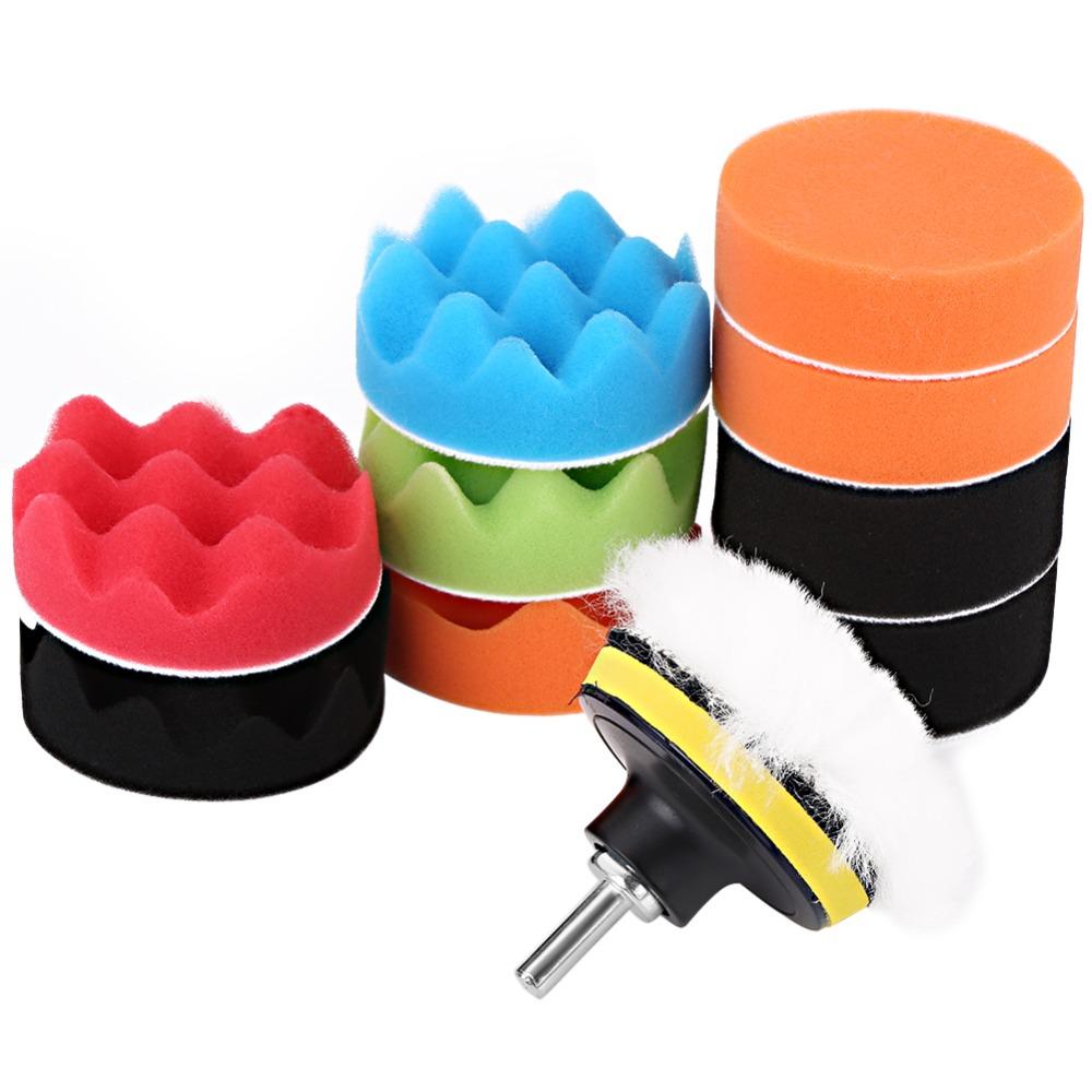 12PCS Universal Buffing Pad Kit Reusable Drill Buffing Pad New Polishing Pads Kit Car Polishing