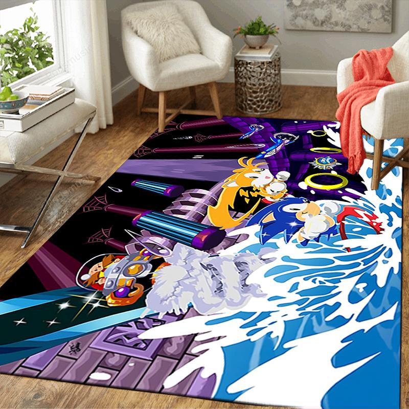 1Pc Fantasy Battle Space Printed Flannel Rug Soft Non Slip Carpet for Bedroom Living Room Office Floor Outdoor Home Decor Xmas Gift K1657