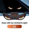 Suction Cup Devil Eyes Car LED Warning Light Wireless Solar Car Atmosphere Light LED Car Light