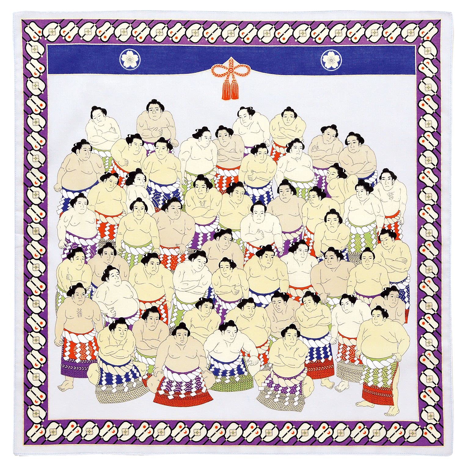 Japanese Kyoto Handkerchief C Gray Goods, Accessories, [Kyosai] Sumo, серый