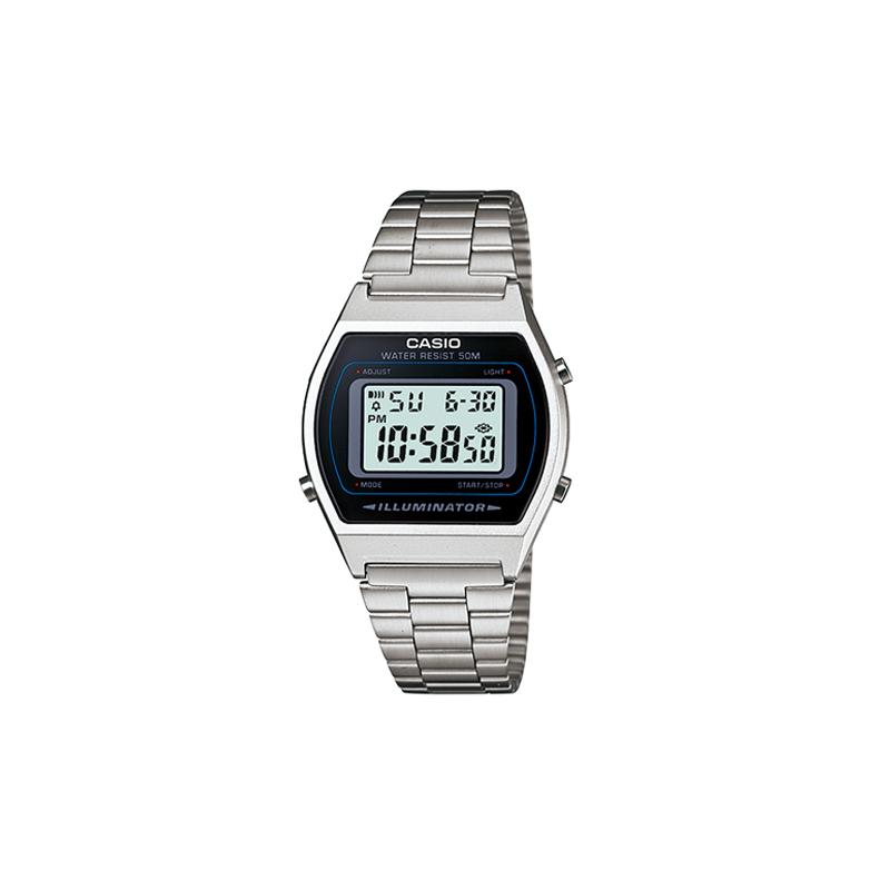 

Casio YOUTH series-metal small square business casual small square LCD display square dial small silver watch 50 meters waterproof quartz B640WD-1A срібний
