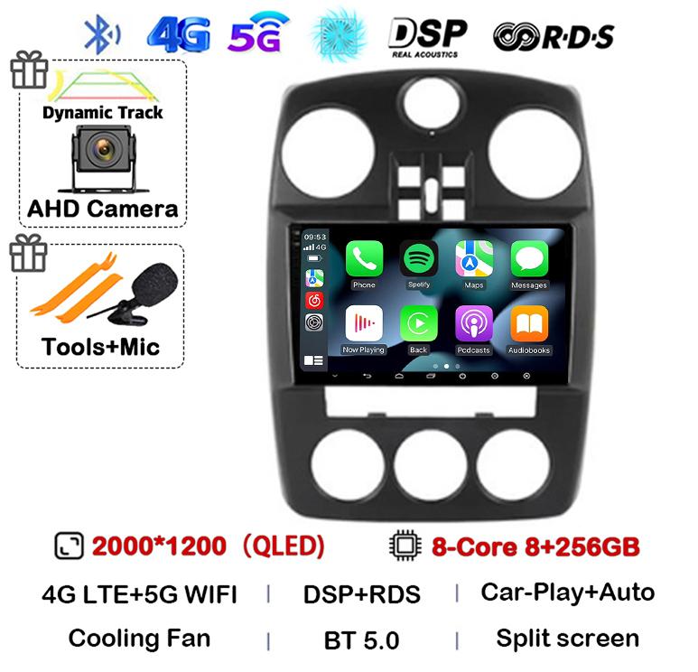 Android 14 Wireless Auto Carplay For Chrysler PT Cruiser 2000 - 2010 Car Radio Multimedia Stereo Player GPS Navigation Head Unit