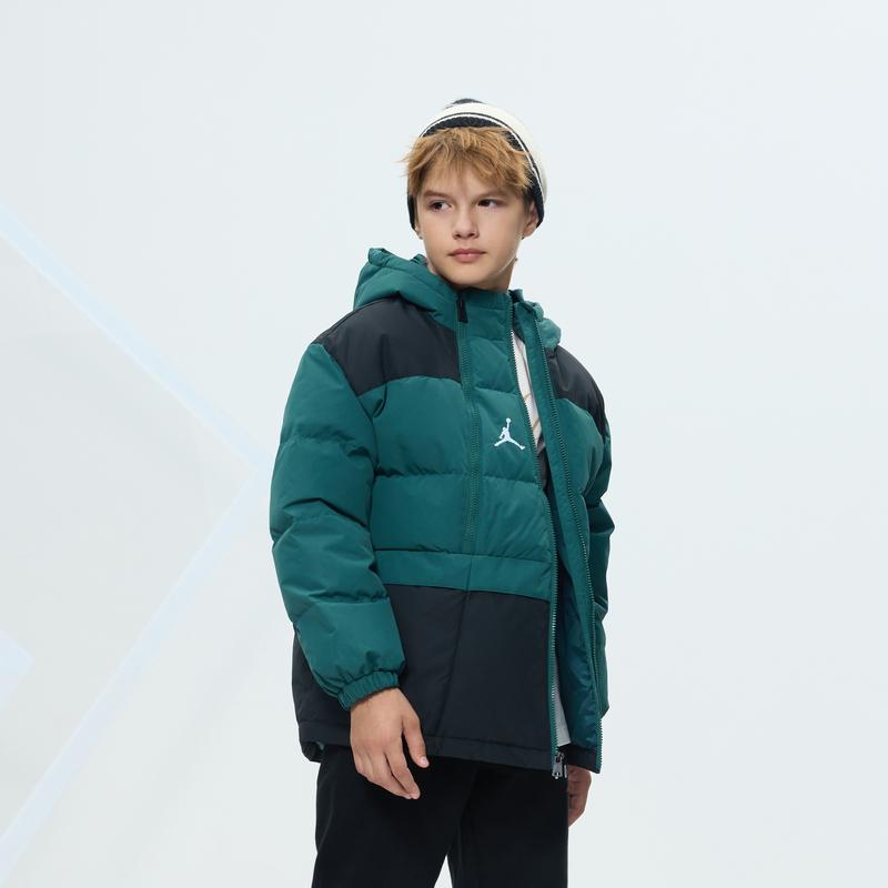 Jordan Down Jacket Warm Comfortable Skin-Friendly Kids Jackets Mediterranean-Green JD2442061GS-001