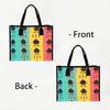 Colorful Grill Pattern Tote Bag Large Casual Daily Handbag Lightweight Reusable Shopping Bag for Outdoor Picnic