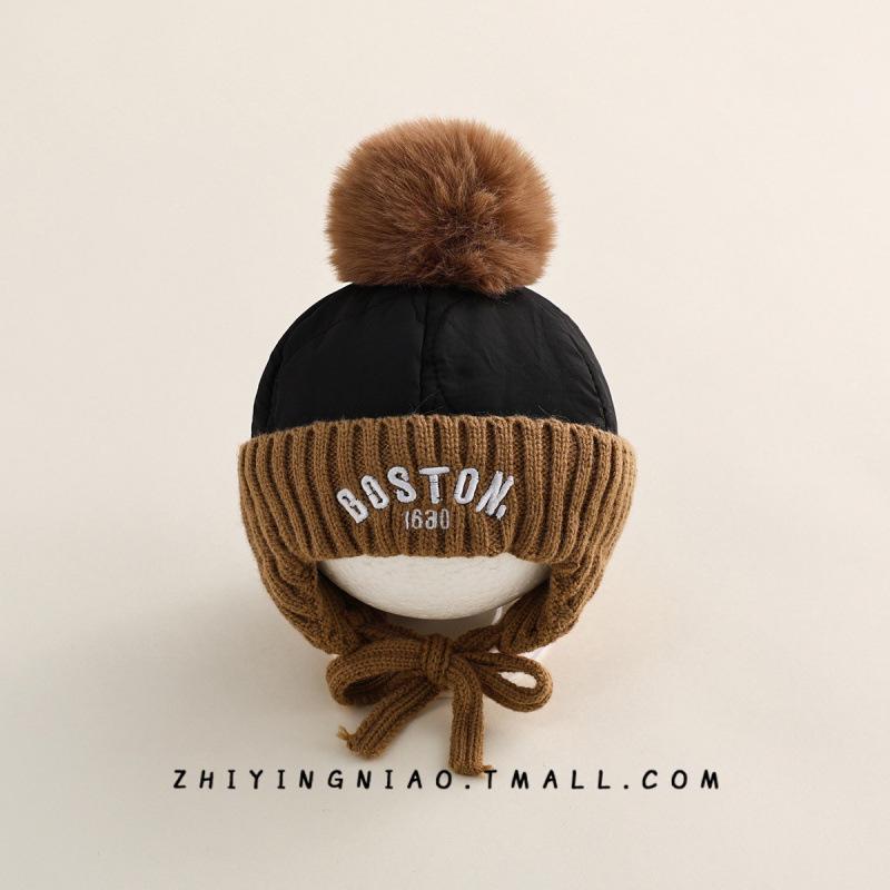 Autumn Winter Korean Style Warm Ear Protection Knit Hat for Infants & Toddlers