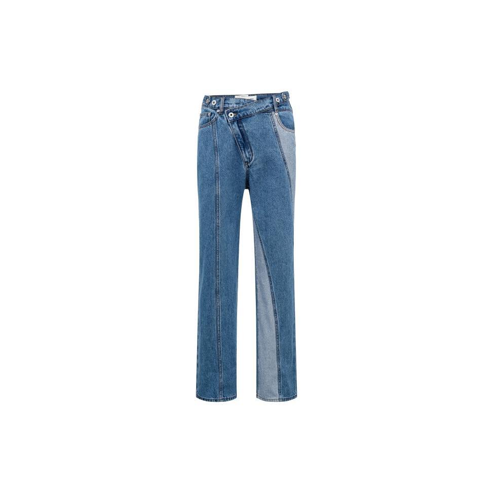 Feng Chen Wang logo-patch cotton straight-leg trousers FUS15TR20B