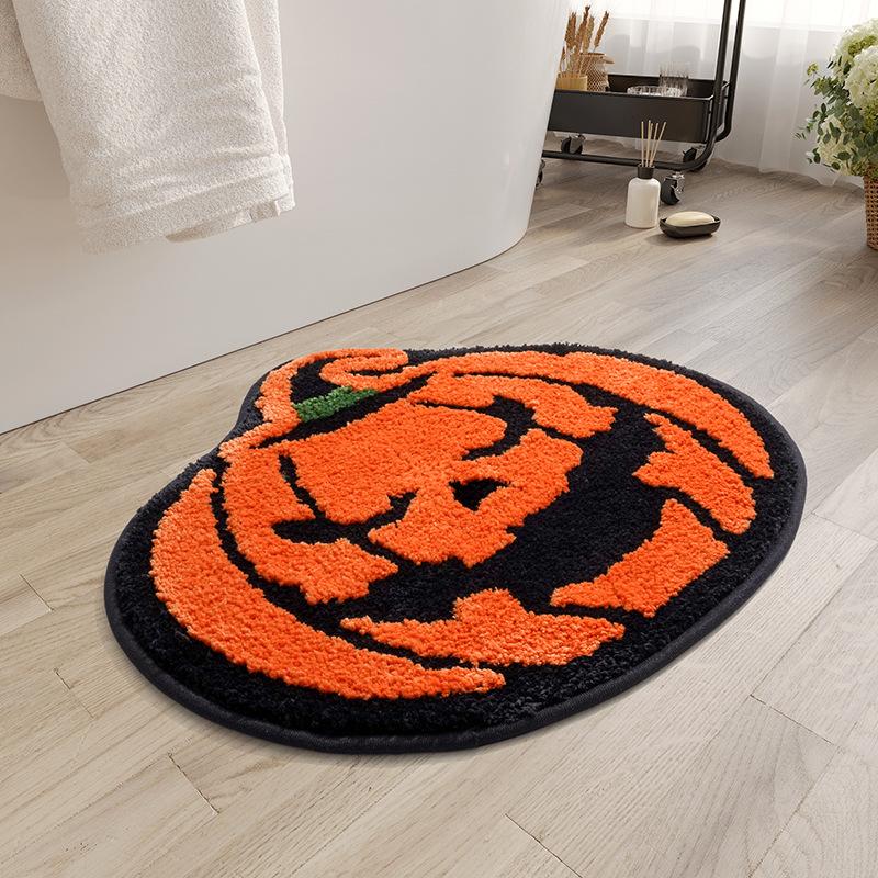 Creative Cute Bath Mat Shell/flower/Halloween Pumpkin/frog Shape Bathroom Decorative Area Rugs Water Absorbent Anti-slip Mats