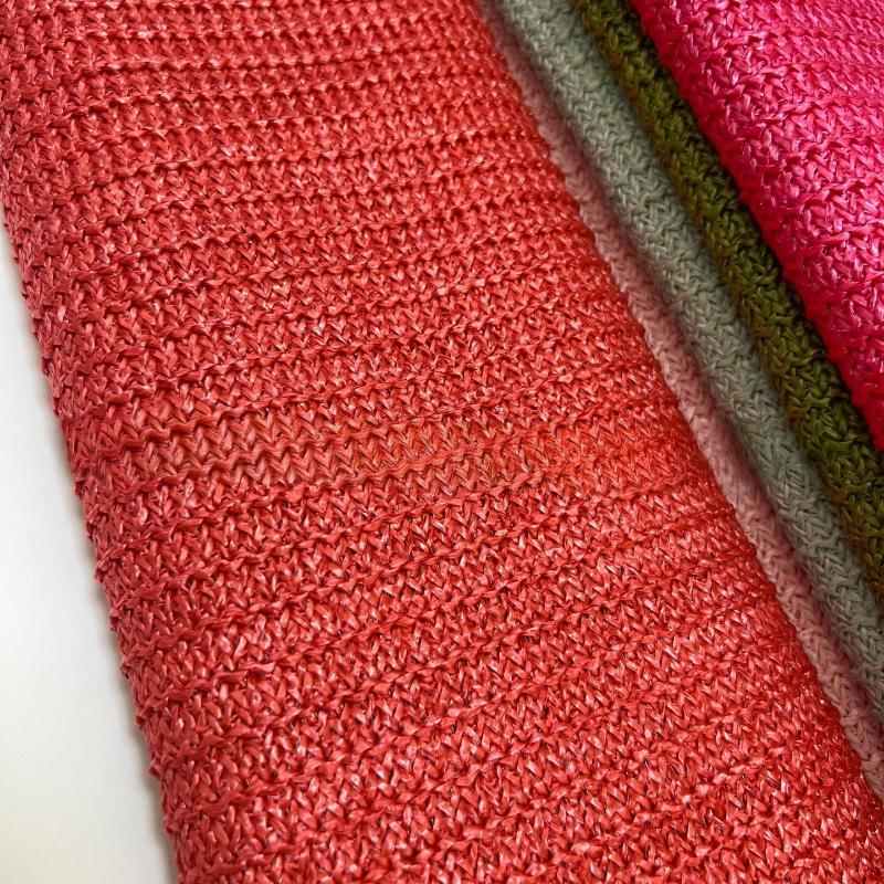 1 Yard PP Raffia Woven Fabric Breathable Eco-Friendly PP Straw Hand Knit Material Handmade DIY Beach Straw Hand Bag Material