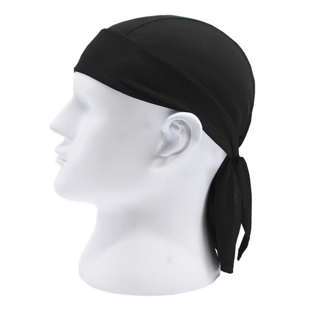 Breathable Mesh Pirate Bandana Cap Cycling Quick Drying Pirate Hat Sweat Absorbent Helmet Inner Head Cover Skull Cap for Men