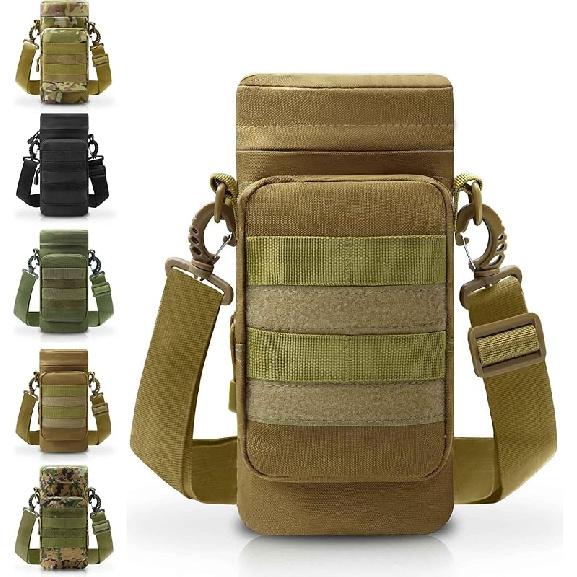 Tactical Water Bottle Pouch, Military Army Molle Water Pouches Carrier Holder for Hiking Camping Outdoor Sport Travel