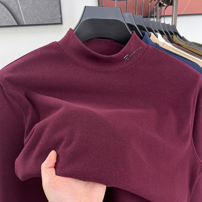 Men's Thermal Half-High Collar Thick Hoodie