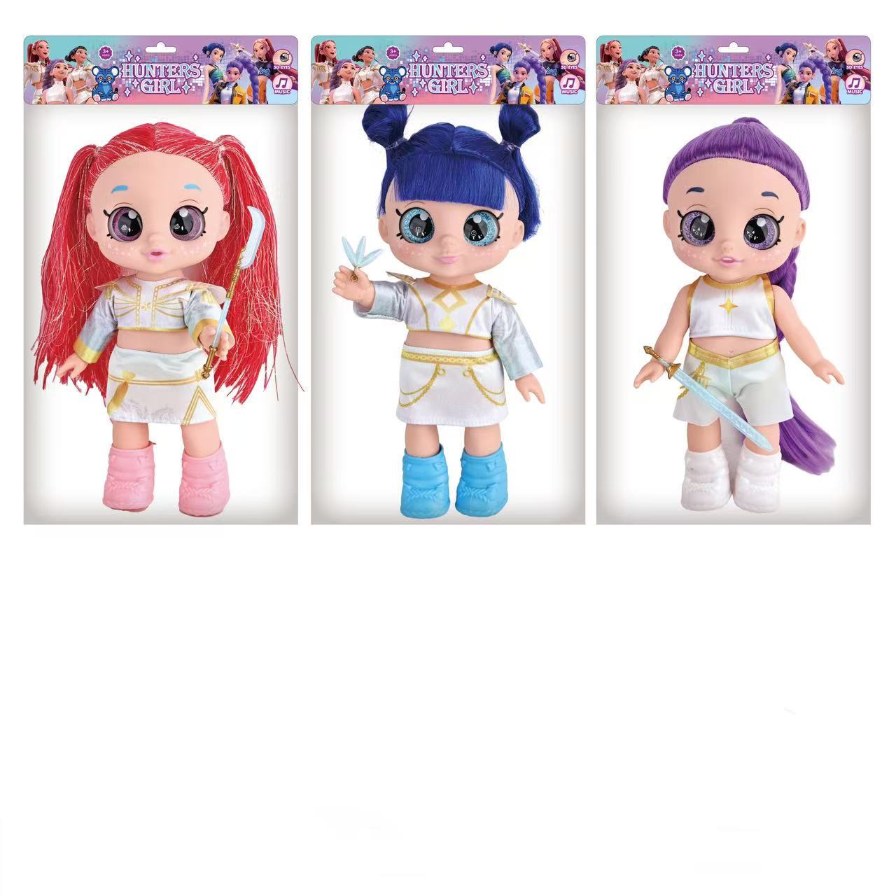 

З Аксесуарами Тигра Музична Тематична Пісня 5D Очі 10 Дюймів 13 Дюймів 5 Шарнірів K-POP Жіночий Гурт Мисливців на Відьом Іграшка