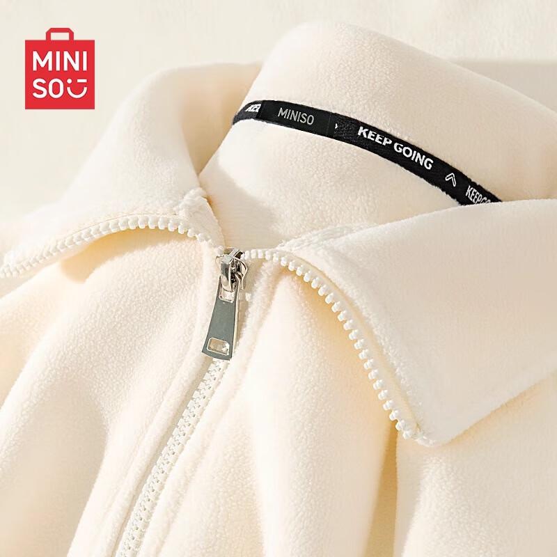 

MINISO Men s Fleece-Lined Zipper Jacket XL