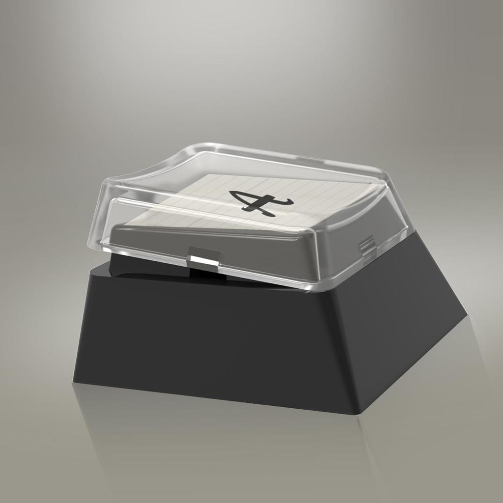 BTXETUEL Instant Custom Double Layer Keycaps with Transparent Cover Caps for DIY Removable Stickers and Paper Cuts Compatible with Cherry MX Switches