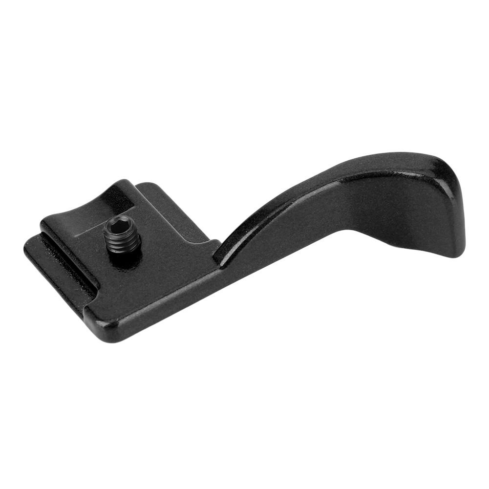 Aluminum Alloy Finger Thumb Grip Hot Shoe Mount Holder Bracket for Fuji  0  0S X E1(black)