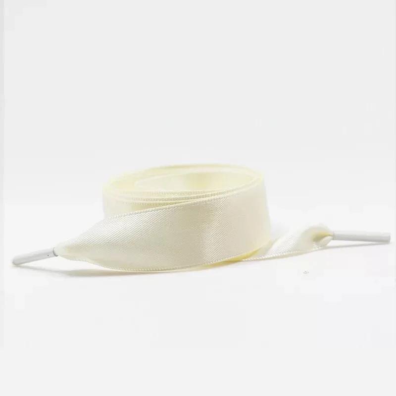 2CM Width Silk Satin Shoelaces Flat Ribbon Shoelace Women Sneakers Boots Shoe laces 22 Colors Length 80CM 100CM 120CM 1Pair