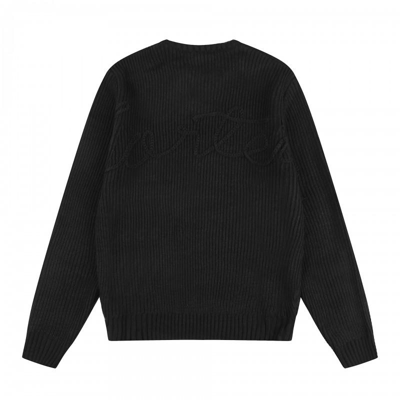 Mens Oversized Casual Long Sleeve Knit Sweater - Acrylic Blend Round Neck Ribbed Hem Fall Streetwear
