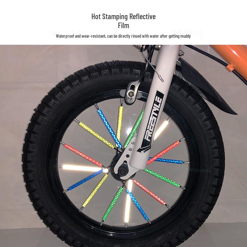 Reflective Bicycle Spoke & Tire Strip for Mountain Bikes - Waterproof and Multi-Purpose Decoration