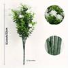 12 Bundles White Artificial Flowers - for Indoor/Outdoor Decor, Home Garden Fireplace Decoration, Lush Greenery Decor, Artificial Outdoor Flowers
