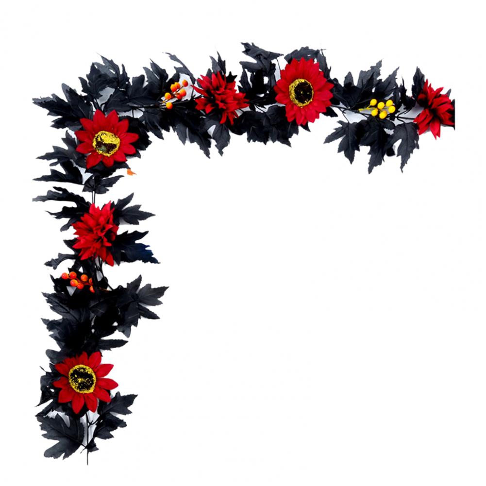 

175CM Artificial Maple Leaf Flower Garland Home Garden Indoor Wall Hanging Faux Ivy Halloween Fall Harvest Festival Decoration