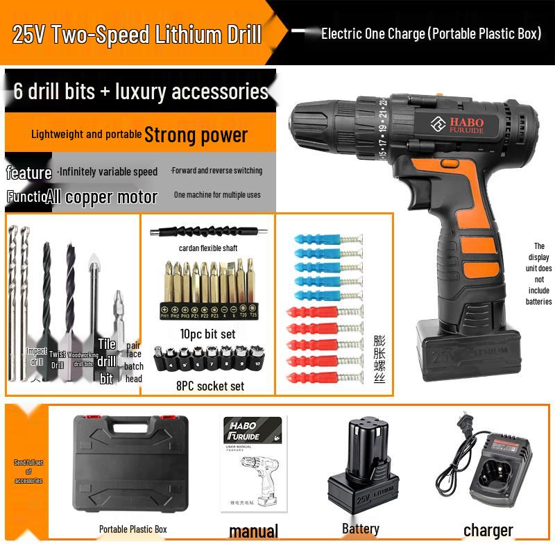 12V Rechargeable Lithium Impact Drill and Electric Screwdriver/Wrench Combo