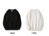 2025 Winter Men's Pure Color Cotton Round Neck Hoodie - Trendy Couple Youth Pullover with Print