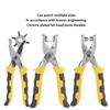 3 Pcs Leather Belt Hole Puncher Forcep Pliers Belt Craft Tool and Metal Belt Button Kit