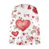 Women's Fashion Valentine's Day Heart Printed Long Sleeve Knitted Cardigan Button Jacket