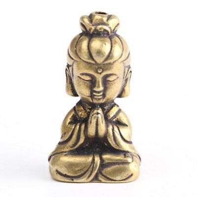 Mini Mosazná Soška Guanyin Buddhy Ornament Miniaturní Figurky Domov Kancelář