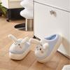 Fashion White Rabbit Hare Slippers Women's Cute Animal Platform Home Mules Shoes Girls Bedroom Plush Slides Slipper Ears Indoor Shoes