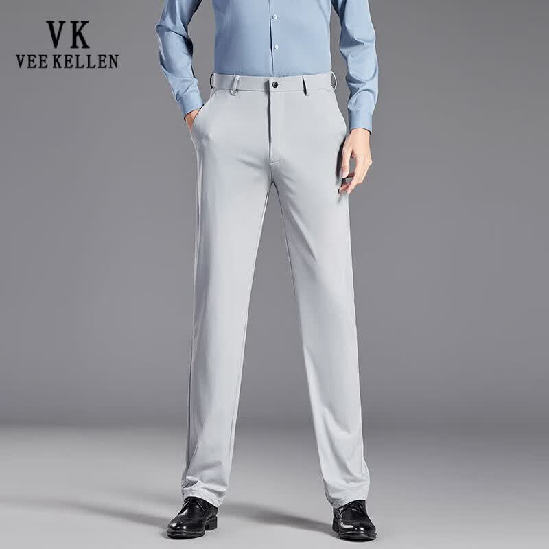 VEE KELLEN Men's Ice Silk Straight-Leg Casual Pants