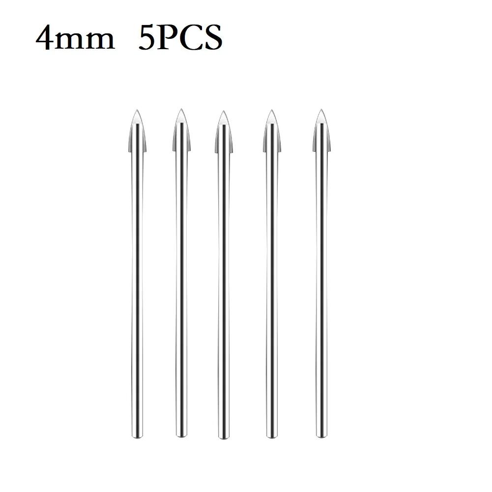 5PCS 312mm Carbide Drill Bits for Tile and Glass Effective for Drilling Holes In Different Materials for DIY Projects