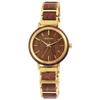Montre - RAPTOR - Beauty - Doré / marron - Bracelet acier inox &amp; bois de noyer - Boîtier 32 mm