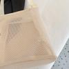 Ventilated Toiletry Organizer Clear Mesh Storage Bag Large Capacity Portable Shower Accessories Holder with Handle