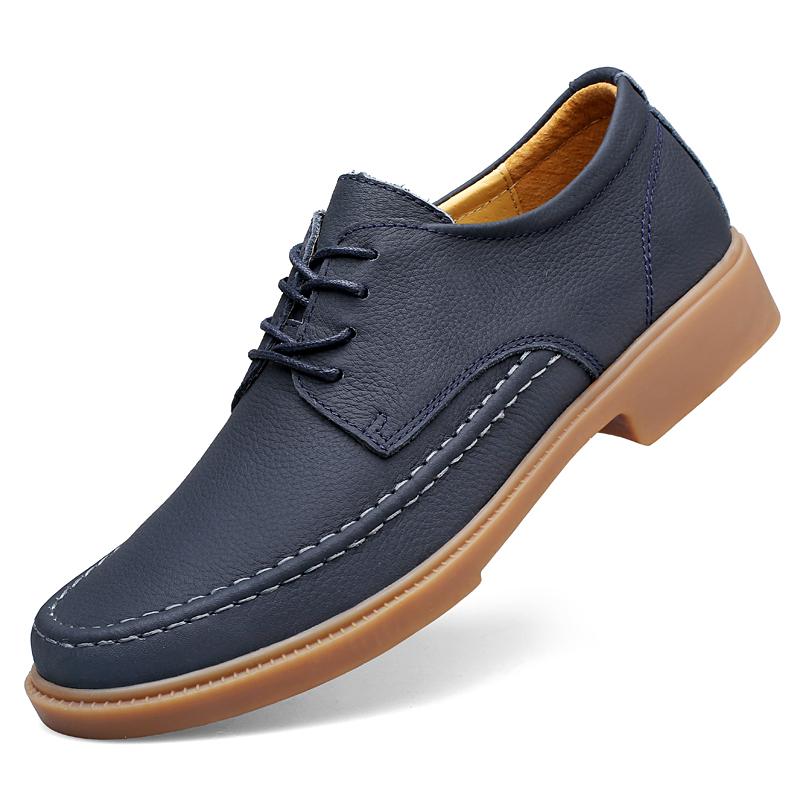 Fashion New Classic Dress Mens Flats for Wedding Men Oxfords Shoes Fashion Casual Footwear Men Genuine Leather for Male Walking Shoes